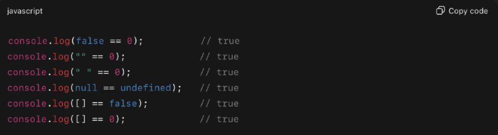 examples that illustrate implicit type coercion
